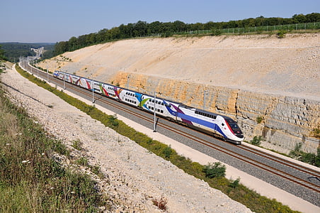 white and blue bullet train thumbnail