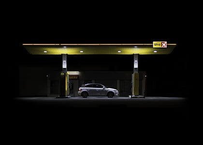gray car on gasoline station thumbnail
