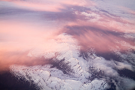 aerial photography of snow cap mountain thumbnail