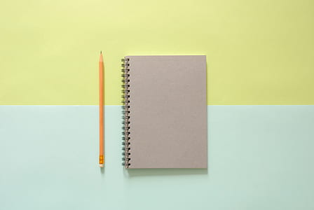 notebook, pencil, background, top view thumbnail