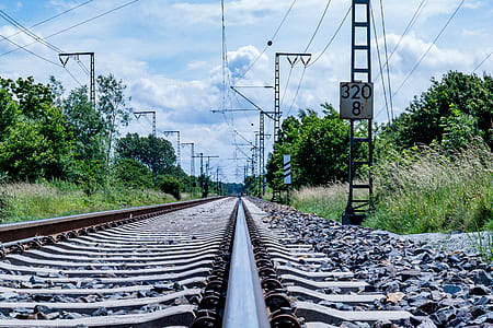 Clear Photo of Train Rail during Daytime thumbnail