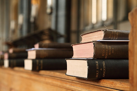 tilt lens photo of books on brown wooden bookcase thumbnail