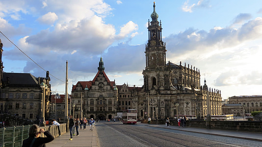 people walking on street near cathedral thumbnail