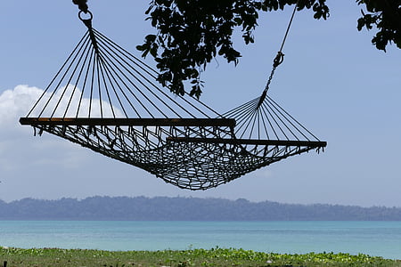 black hammock near body of water thumbnail
