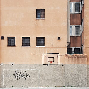 photo of black and red basketball hoop thumbnail