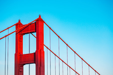 Top of The Golden Gate Bridge Pillar in San Francisco, CA thumbnail