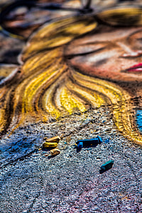 assorted-color crayon on road thumbnail