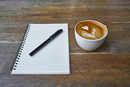 cup, mug, notebook, pen thumbnail