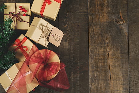 Christmas Gifts Flatlay Photo thumbnail