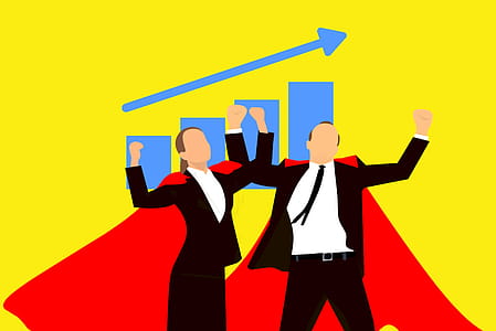Illustration of winning business team thumbnail