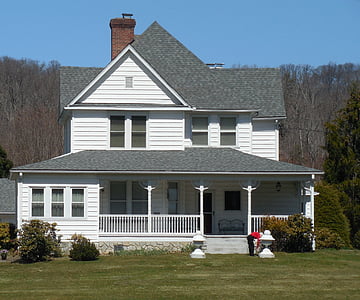 white and gray wooden 2-storey house thumbnail
