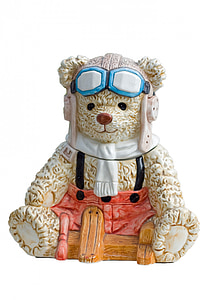 bear wearing goggles cookie jar thumbnail