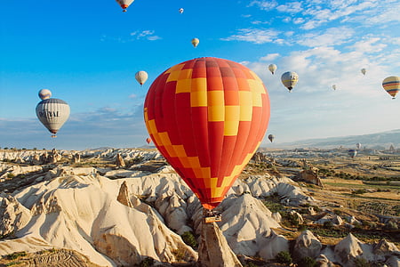 photo of hot air balloons during daytime thumbnail