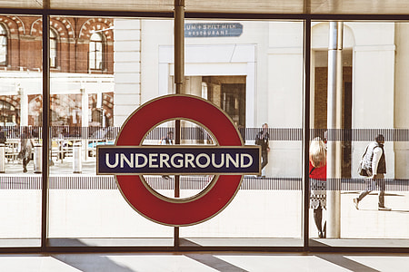A London Underground sign at Kings Cross railway station in Central London. Image captured with a Canon 6D thumbnail