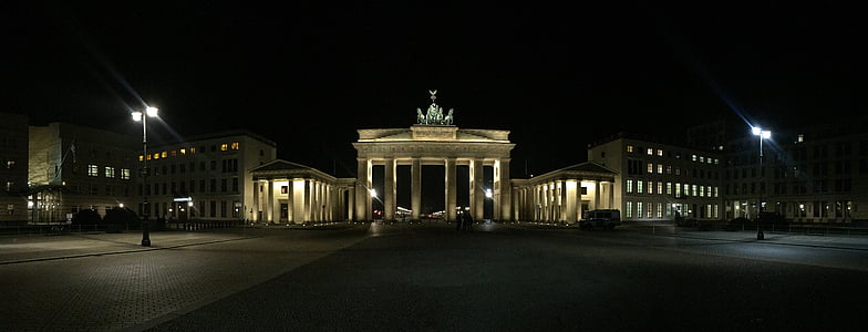 white concrete building during night thumbnail