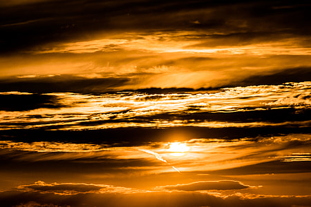 silhouette of clouds during golden hour thumbnail