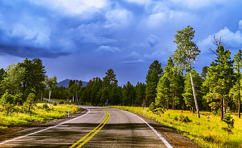 road, nature, sky, clouds thumbnail