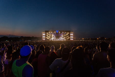 Group of Person Watching Concert Outdoors thumbnail
