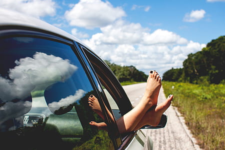relax, roadtrip, feet, feet out window thumbnail