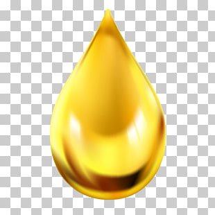 Oil Drop Icon, Gold color drops material, yellow liquid drop PNG clipart
