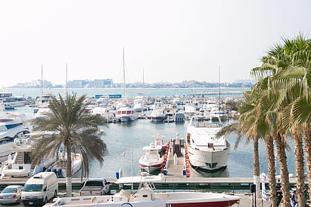 white boats on dock during daytime thumbnail
