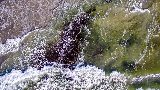 aerial photography of wave on the ocean thumbnail