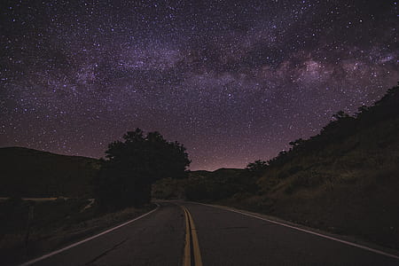 asphalt road during nighttime thumbnail