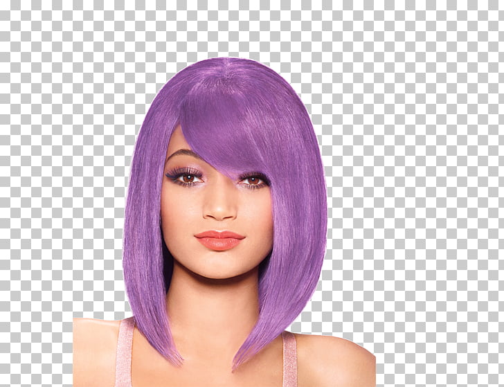 Hair Coloring Brown Hair Purple Lilac Purple Png Clipart Free