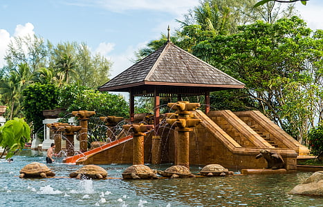 landscape photo of gazebo near body of water thumbnail