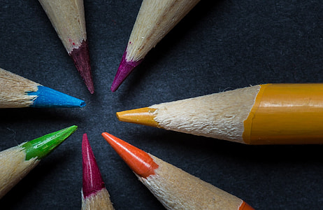 closeup photo of seven color pencils thumbnail