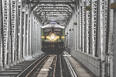 architectural photography of traveling train thumbnail