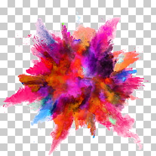 Color Powder Explosion, Color ink splash, assorted-color paint burst PNG clipart