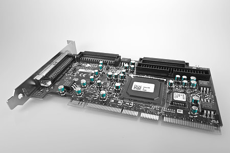 black and gray expansion card on white surface thumbnail