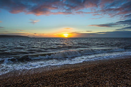 body of water during sunset thumbnail