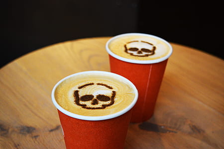 cup of espresso coffee with skull thumbnail