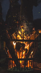 photo of bonfire on black screen thumbnail