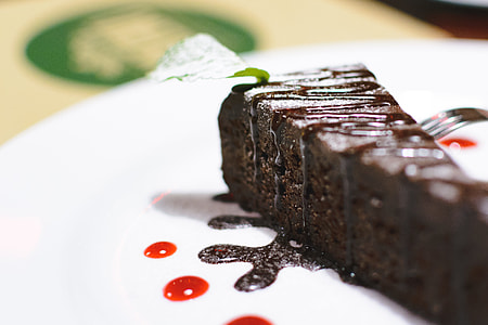 Chocolate dessert in a restaurant thumbnail