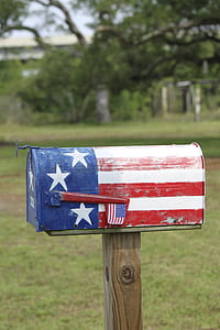 blue, red, and white mailbox thumbnail