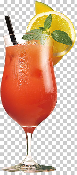 Cocktail Martini Sex on the Beach Juice Bellini, fruit juice, clear footed glass filled with red beverage with sliced lemon PNG clipart