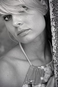 Grayscale Photo Of Woman thumbnail