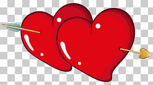 Heart Valentine's Day , Valentine Hearts with Arrow , hearts and arrow clip arft PNG clipart