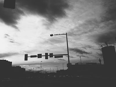 greyscale photography of street signage thumbnail