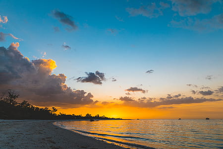 body of water during sunset thumbnail