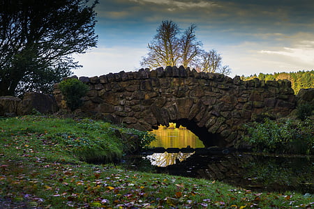 brick footbridge over creek thumbnail