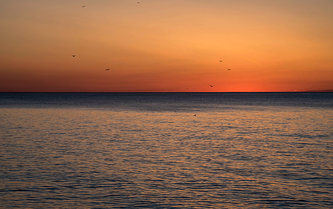 Daybreak over Lake Michigan at Point Beach, Wisconsin thumbnail