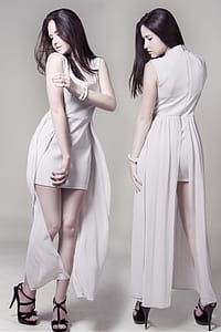 woman in white sleeveless dress thumbnail