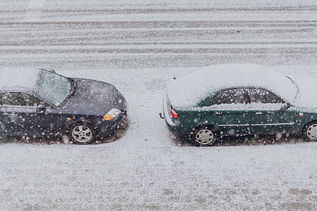 Snowy Street with Cars thumbnail