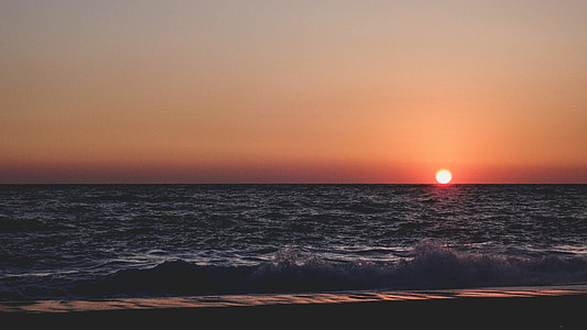 ocean waves during sunset thumbnail