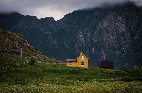 house near mountain thumbnail