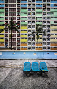 blue 3-seat gang chair thumbnail